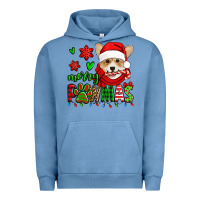 Pigment Pebble Blue merry pawmas christmas corgi Urban Hoodie - Jasminsmagicworld