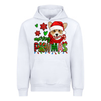 White merry pawmas christmas corgi Urban Hoodie - Jasminsmagicworld