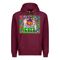 Burgundy Wicked cute halloween Premium Hoodie - Artiststas