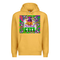 Mustard Wicked cute halloween Premium Hoodie - Artiststas