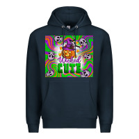Navy Wicked cute halloween Premium Hoodie - Artiststas