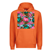 Carrot breast cancer awareness with pumpkins seamless pattern Premium Hoodie - BundleAndBundleShop