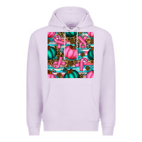 Lilac breast cancer awareness with pumpkins seamless pattern Premium Hoodie - BundleAndBundleShop