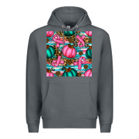 Rock breast cancer awareness with pumpkins seamless pattern Premium Hoodie - BundleAndBundleShop