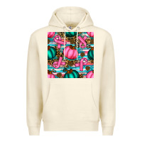 Sandshell breast cancer awareness with pumpkins seamless pattern Premium Hoodie - BundleAndBundleShop