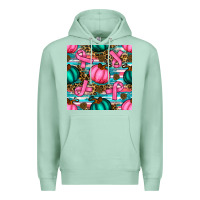 Seafoam breast cancer awareness with pumpkins seamless pattern Premium Hoodie - BundleAndBundleShop