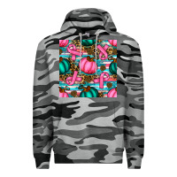 Slate Camo breast cancer awareness with pumpkins seamless pattern Premium Hoodie - BundleAndBundleShop