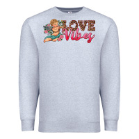 Heather Grey love vibes cupid Premium Sweatshirt - RanaPortraitStore