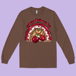Cherry Rainbow Long Sleeve Tee Designed By Barkaloodesign