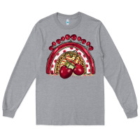 Heather Grey cherry rainbow Long Sleeve Tee - BarkalooDesign