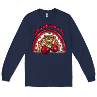 Navy cherry rainbow Long Sleeve Tee - BarkalooDesign