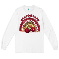 White cherry rainbow Long Sleeve Tee - BarkalooDesign