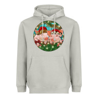 Moon Dust Christmas Pigs Heavyweight Hoodie - RanaPortraitStore