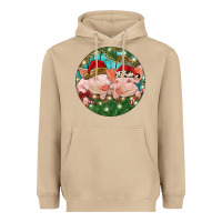 Mushroom Christmas Pigs Heavyweight Hoodie - RanaPortraitStore