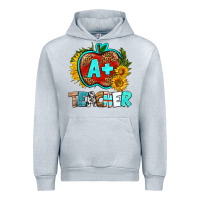 Heather Grey a+ teacher apple Urban Hoodie - BundleAndBundleShop