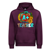 Mauve Wine a+ teacher apple Urban Hoodie - BundleAndBundleShop