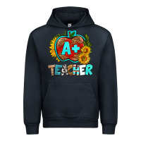 Navy a+ teacher apple Urban Hoodie - BundleAndBundleShop