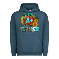 Pigment Midnight Navy a+ teacher apple Urban Hoodie - BundleAndBundleShop