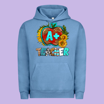 A+ Teacher Apple Urban Hoodie Designed By Bundleandbundleshop
