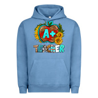 Pigment Pebble Blue a+ teacher apple Urban Hoodie - BundleAndBundleShop