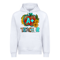 White a+ teacher apple Urban Hoodie - BundleAndBundleShop