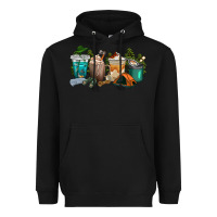 Black camping coffee cups Heavyweight Hoodie - texasbilliewilder