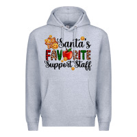 Heather Grey santa's favorite  sport staff Premium Hoodie - AdoDesignShop