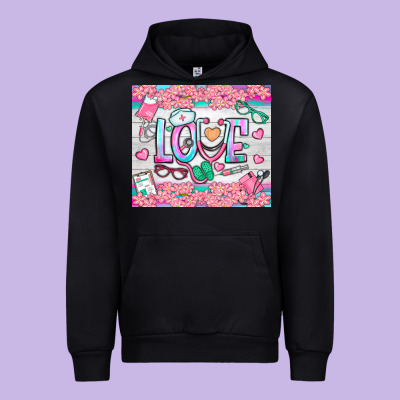 Watercolor Love Nurse Tumbler Urban Hoodie Designed By Bundleandbundleshop