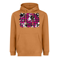 Meerkat Pink Christmas Plaid Cowhide Pattern Background Heavyweight Hoodie - RanaPortraitStore