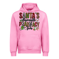 Fuchsia Pink santa's favorite pharmacy tech Urban Hoodie - Jasminsmagicworld