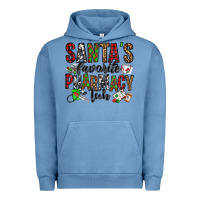 Pigment Pebble Blue santa's favorite pharmacy tech Urban Hoodie - Jasminsmagicworld