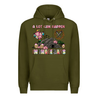 Army Green easter a lot can happen in three days Premium Hoodie - AdoDesignShop