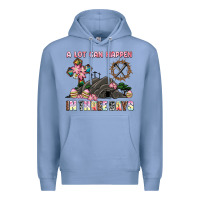 Colony Blue easter a lot can happen in three days Premium Hoodie - AdoDesignShop