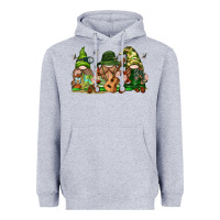 Heather Grey camping gnomies Heavyweight Hoodie - texasbilliewilder