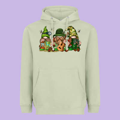 Heavyweight Hoodie camping gnomies