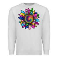 Dove Grey tie dye sunflower Premium Sweatshirt - texasbilliewilder