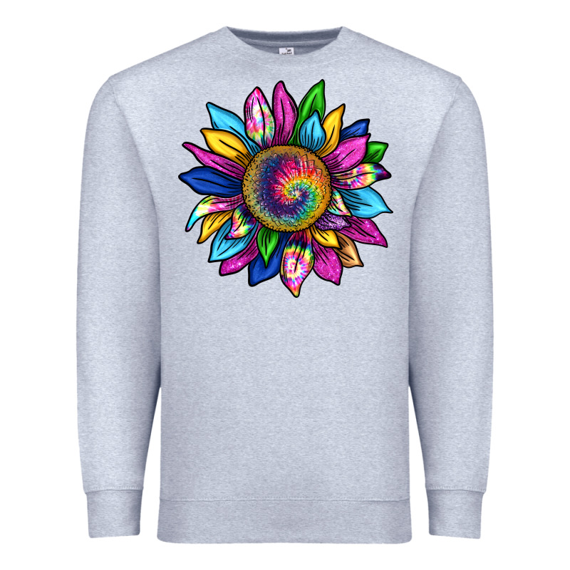 Tie Dye Sunflower Premium Sweatshirt by texasbilliewilder | Teevron