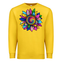 Lemon tie dye sunflower Premium Sweatshirt - texasbilliewilder