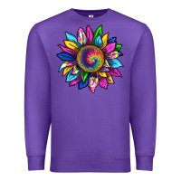 Purple tie dye sunflower Premium Sweatshirt - texasbilliewilder