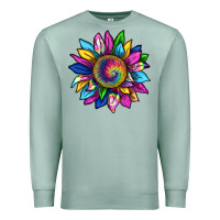 Seafoam tie dye sunflower Premium Sweatshirt - texasbilliewilder