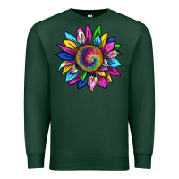 Sports Green tie dye sunflower Premium Sweatshirt - texasbilliewilder