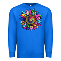 True Royal tie dye sunflower Premium Sweatshirt - texasbilliewilder