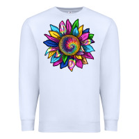 White tie dye sunflower Premium Sweatshirt - texasbilliewilder