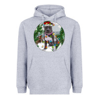 Heather Grey Pitbull And Farm Heavyweight Hoodie - RanaPortraitStore