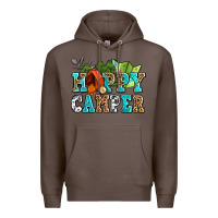Coffee happy camper with trees and map Premium Hoodie - AdoDesignShop