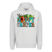 Dove Grey happy camper with trees and map Premium Hoodie - AdoDesignShop