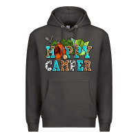 Smoke happy camper with trees and map Premium Hoodie - AdoDesignShop