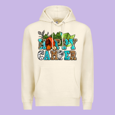 Happy Camper With Trees And Map Premium Hoodie Designed By Adodesignshop