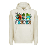 Oatmeal Heather happy camper with trees and map Premium Hoodie - AdoDesignShop
