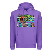 Purple happy camper with trees and map Premium Hoodie - AdoDesignShop